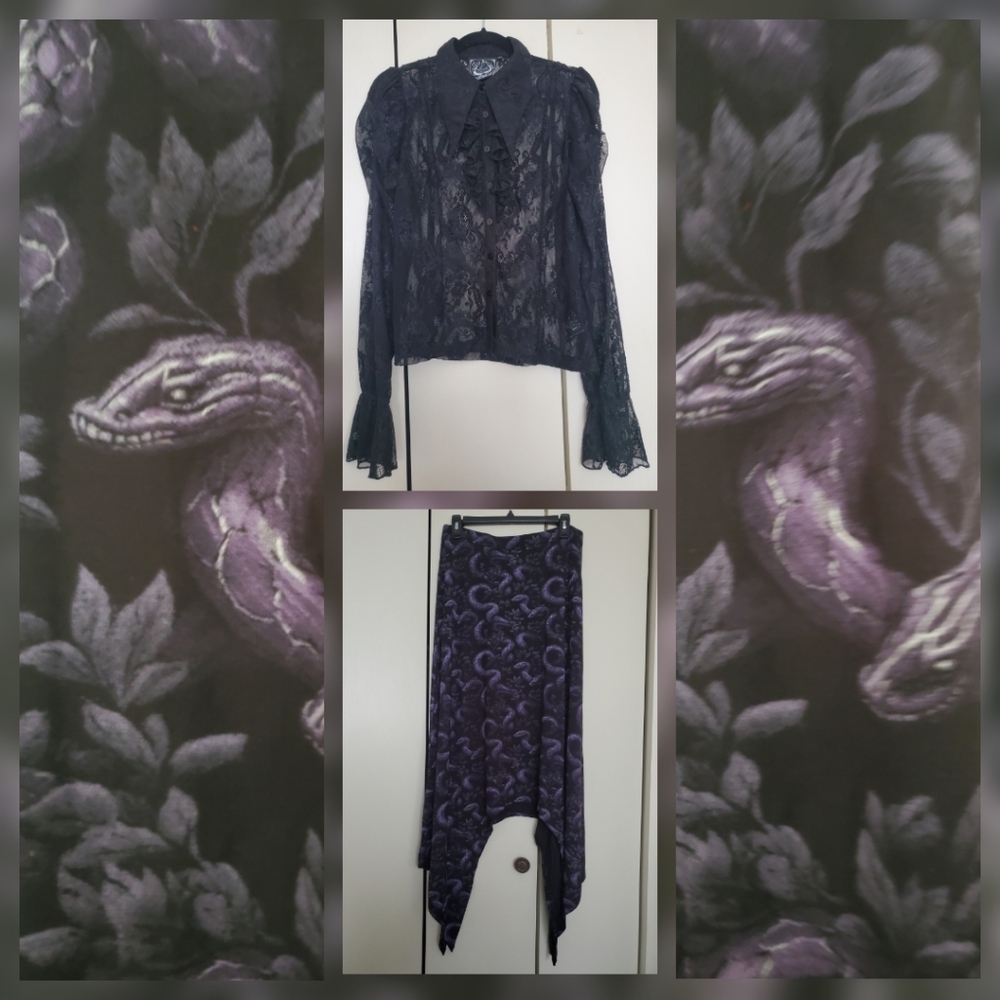 Killstar Purple Asymmetrical Skirt - Picture 16 of 16